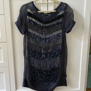 ALLSAINTS Navy Suki Cocktail Dress
